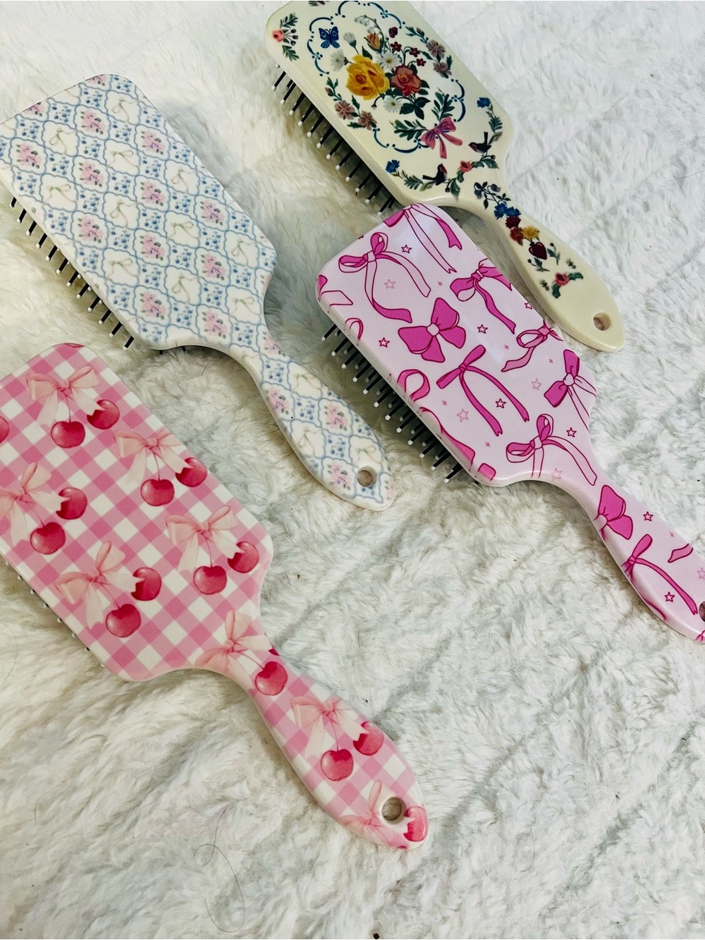 Decorative Paddle Hair Brushes